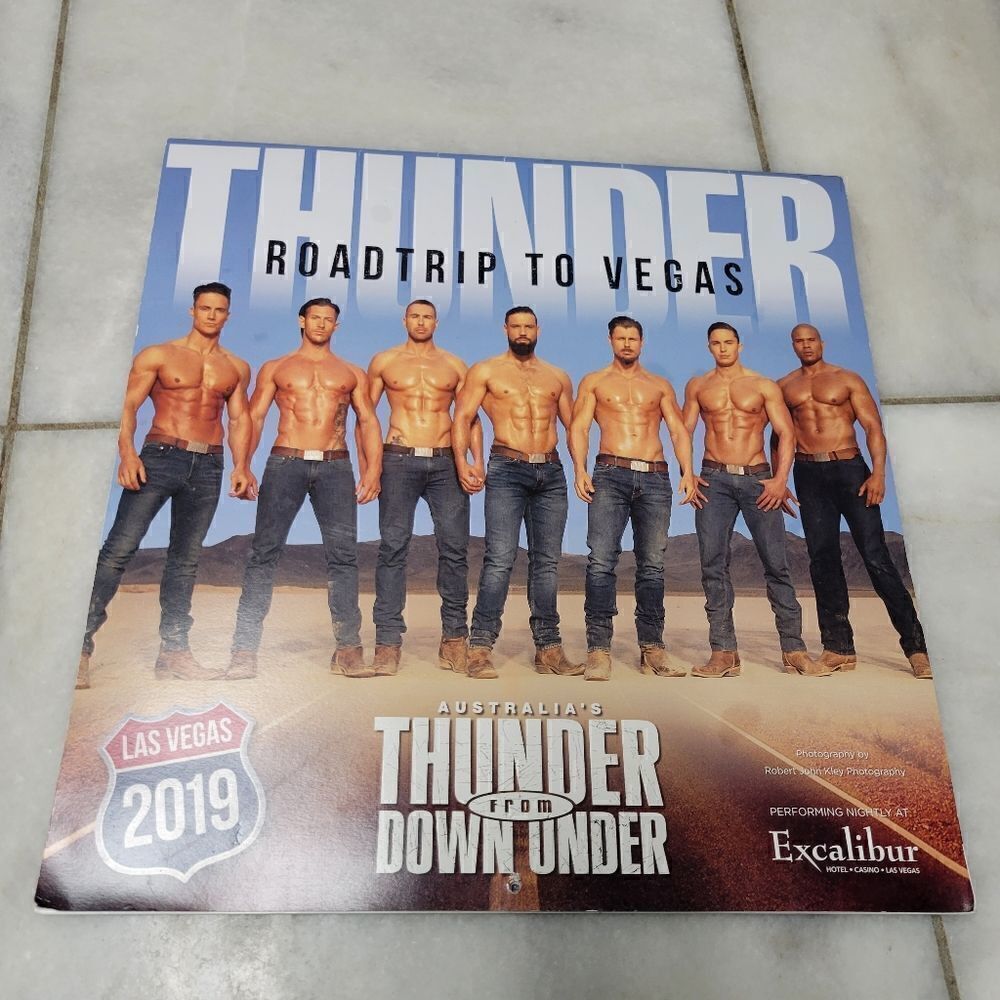 Thunder from Down Under Roadtrip to Vegas 2019 Wall Calendar